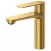 Смеситель для раковины Cezares (Цезарис) однорычажный с донным клапаном, брашированное золото STYLUS-LS-BORO