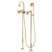 Напольный Смеситель для ванны Cezares (Цезарис) с ручным душем, исполнение золото, ручки Swarovski APHRODITE-VDP-03/24-Sw