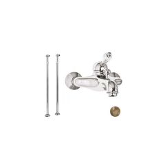 Напольный смеситель для ванной Cezares (Цезарис) однорычажный в комплекте с ручным душем, бронза, Svarovski VINTAGE-VDPM-02-Sw