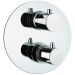 Смеситель для душа Fiore (Фиоре) X-Termo, встраиваемый в стену на 2 выхода, с термостатом (круглая панель и ручки), цвет хром 31CR0927