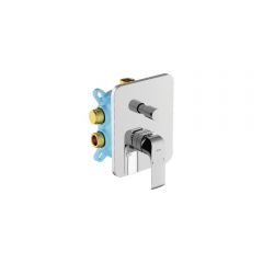 Смеситель для ванн Ravak (Равак) Flat FL 065.00 X070123 скрытого монтажа с переключателем, хром