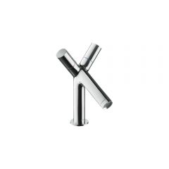 Смеситель для раковины Hansgrohe Axor Starck с двумя рукоятками 80 со сливным гарнитуром 10030000 хром