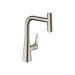 Смеситель для кухни Hansgrohe (Хансгрое) Metris Select M71 240 с вытяжным изливом 1jet 14857800 сталь