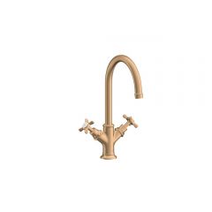 Смеситель для раковины Hansgrohe Axor Montreux с двумя рукоятками 210 с крестообразными рукоятками 16502140 шлифованная бронза