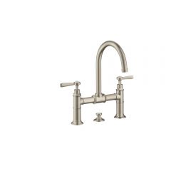 Смеситель для раковины Hansgrohe Axor Montreux с двумя рукоятками 220 с рычаговыми рукоятками 16511820 шлифованный никель