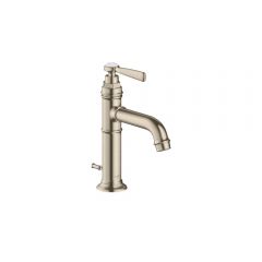 Смеситель для раковины Hansgrohe Axor Montreux 100 с рычаговой рукояткой со сливным гарнитуром 16515820 шлифованный никель