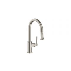 Смеситель для кухни Hansgrohe Axor Montreux с выдвижным душем 16581800 нержавеющая сталь