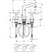 Смеситель для раковины Hansgrohe (Хансгрое) Metropol Classic 160 на 3 отверстия с крестовыми рукоятками и сливным гарнитуром 31307090 хром золото
