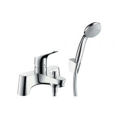 Смеситель на борт ванны Hansgrohe Focus на 2 отверстия с душевым набором 31521000 хром