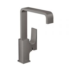 Смеситель для раковины Hansgrohe Metropol 230 с рычаговой рукояткой со сливным клапаном Push-Open 32511340 шлифованный черный хром