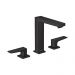 Смеситель для раковины Hansgrohe (Хансгрое) Metropol 160 на 3 отверстия с рычаговыми рукоятками со сливным клапаном Push-Open 32515670 черный матовый