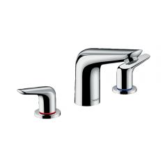 Смеситель для раковины Hansgrohe Novus 100 на 3 отверстия со сливным гарнитуром 71140000 хром