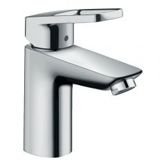 Смеситель для раковины Hansgrohe Logis Loop 100 однорычажный CoolStart со сливным гарнитуром 71154000 хром