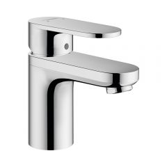 Смеситель для раковины Hansgrohe Vernis Blend однорычажный 100 с изолированным каналом для воды и сливным гарнитуром 71571000 хром
