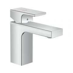 Смеситель для раковины Hansgrohe Vernis Shape однорычажный 100 CoolStart со сливным гарнитуром 71594000 хром