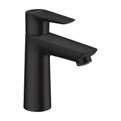 Смеситель для раковины Hansgrohe Talis E 110 однорычажный CoolStart со сливным гарнитуром 71713670 черный матовый