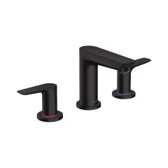 Смеситель для раковины Hansgrohe Talis E на 3 отверстия со сливным гарнитуром 71733670 черный матовый