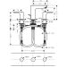 Смеситель для раковины Hansgrohe Talis E на 3 отверстия со сливным гарнитуром 71733990 золото