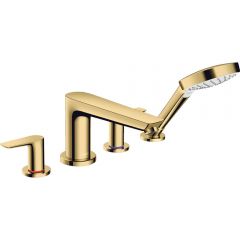 Смеситель на край ванны Hansgrohe Talis E на 4 отверстия 71748990 золото