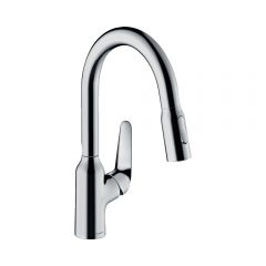 Смеситель для кухни Hansgrohe Focus M42 однорычажный 180 с вытяжным душем 2jet 71801000 хром