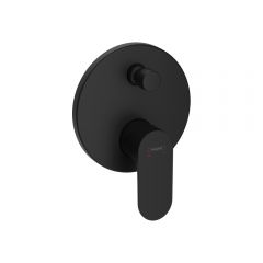 Смеситель для ванны Hansgrohe Rebris S скрытого монтажа со встроенной защитной комбинацией 72467670 черный матовый
