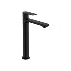 Смеситель для накладной раковины Hansgrohe Rebris E 240 CoolStart со сливным гарнитуром 72591670 черный матовый