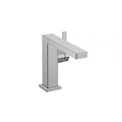 Смеситель для раковины Hansgrohe Tecturis E 110 Fine CoolStart EcoSmart+ однорычажный со сливным гарнитуром Push-Open 73020000 хром