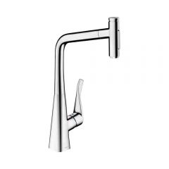 Смеситель для кухни Hansgrohe Metris Select M71 однорычажный 320 с вытяжным душем 2jet sBox 73816000 хром