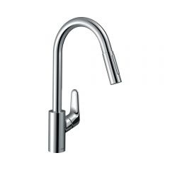 Смеситель для кухни Hansgrohe Focus M41 однорычажный 240 с вытяжным душем 2jet sBox 73880000 хром