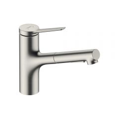 Смеситель для кухни Hansgrohe Zesis M33 однорычажный 150 с вытяжным душем 2jet sBox 74803800 сталь