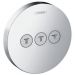 Запорный вентиль Hansgrohe Ecostat Select, с переключателем на 3 потока, внешняя часть, цвет: хром 15745000