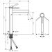 Смеситель Hansgrohe Finoris для раковины, 1 отверстие, со сливным клапаном Рush-Ореn, цвет: белый матовый 76070700