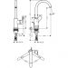 Смеситель Hansgrohe Rebris для раковины 210, на 1 отверстие, с поворотным изливом, с донным клапаном, цвет: черный матовый 72536670