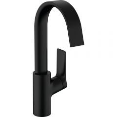 Смеситель для раковины Hansgrohe Vivenis 210 с поворотным изливом, без сливного гарнитура 75032670, матовый черный