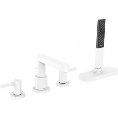 Смеситель для ванны Hansgrohe Finoris на край ванны, на 4 отверстия, с sBox 76444700, внешняя часть, матовый белый