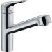 Смеситель для кухни Hansgrohe (Хансгрое) Focus M42 150, с вытяжным изливом 1jet 71814000, хром