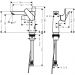 Смеситель для раковины Hansgrohe Talis E 150, со сливным гарнитуром 71754670, матовый черный