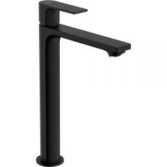 Смеситель для раковины Hansgrohe Rebris E 240 CoolStart, со сливным гарнитуром 72581670, матовый черный