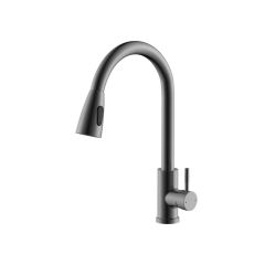 Смеситель для кухни Potato (Потато) P0046SQH, серый графит