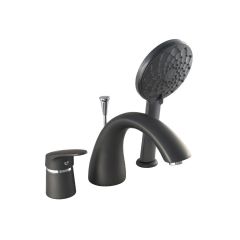 Смеситель на борт ванны Potato (Потато) P11277-19, серый, хром