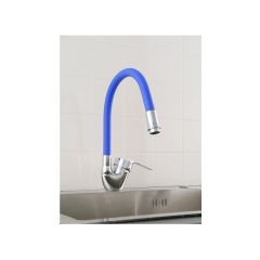 Смеситель для кухни Potato (Потато) P58278-12N, хром, синий