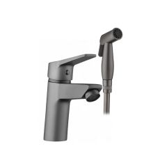 Смеситель для раковины Potato (Потато) P12187-19 с гигиенической лейкой, брезентово-серый