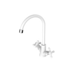 Смеситель для кухни Эверест (Everest) B41-3597 белый,хром