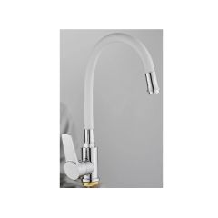 Смеситель для кухни Diadonna (Диадона) D155-41 хром,белый