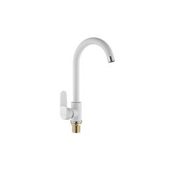 Смеситель для кухни Diadonna (Диадона) D114-40W белый,хром