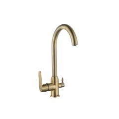 Смеситель для кухни Diadonna (Диадона) D82-446107G под фильтр, матовое золото