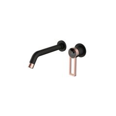 Смеситель для ванны Diadonna (Диадона) D172-33BL скрытого монтажа, черный,розовое золото