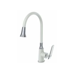 Смеситель для кухни Diadonna (Диадона) D137-41W белый,хром