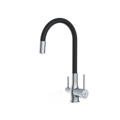 Смеситель для кухни Diadonna (Диадона) D49-19027 под фильтр, хром,черный