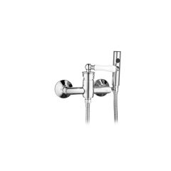 Смеситель для биде Diadonna (Диадона) D173-20 с гигиенической лейкой, хром,белый